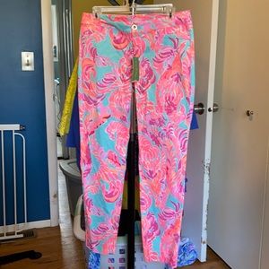 NWOT Lilly Pulitzer kelly skinny ankle pant in lovebirds. Size 8.